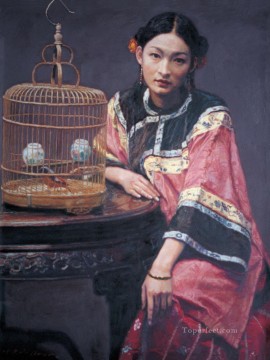  Yifei Obras - zg053cD177 pintor chino Chen Yifei Chica